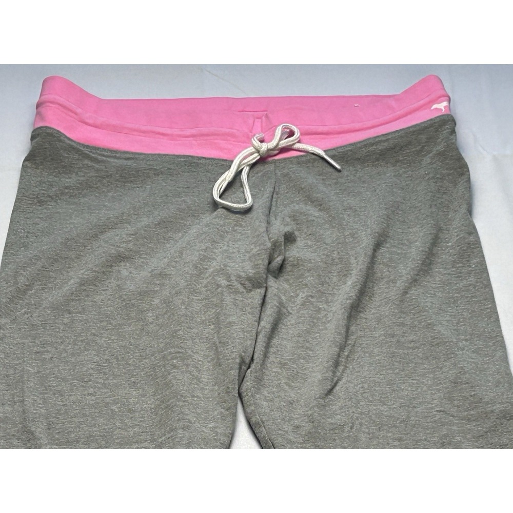 Aesthetic Victoria's Secret PINK Gray Yoga Leggings Pink Trim Size M Gymboree - Picture 4 of 12